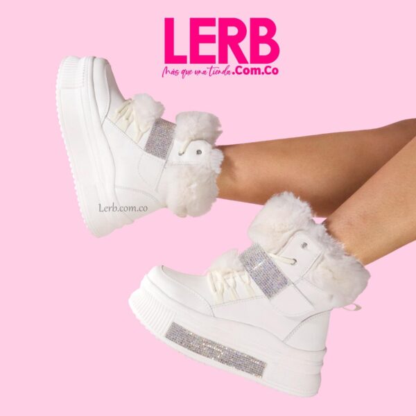 TENI BOTA SHINE BLANCO - Imagen 2