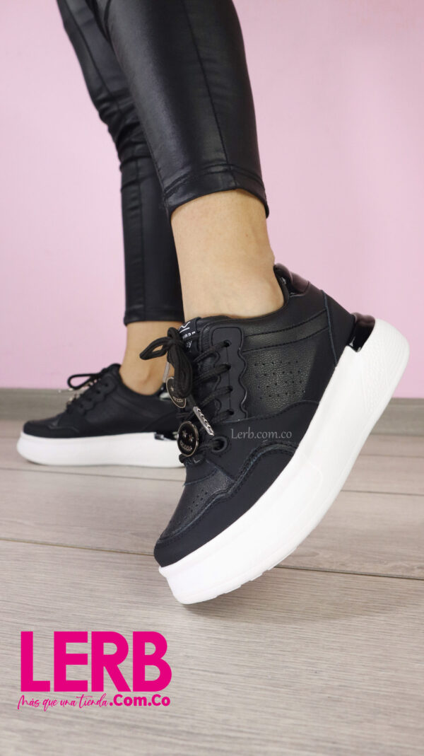 TENIS SMILEY NEGRO - Imagen 3