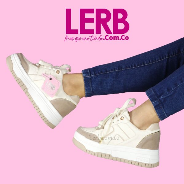 TENIS BEIGE FLEX CASUALES - Imagen 2