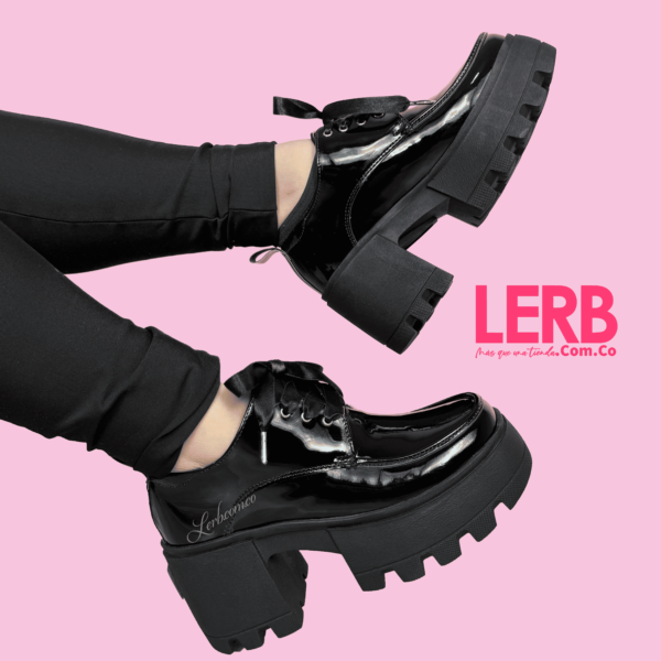 MOCASINES NAVA NEGRO CHAROL - Imagen 2