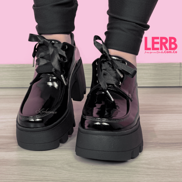 MOCASINES NAVA NEGRO CHAROL - Imagen 3