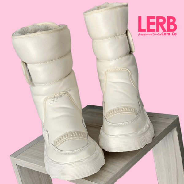 BOTINES MIU ROB BLANCA - Imagen 3