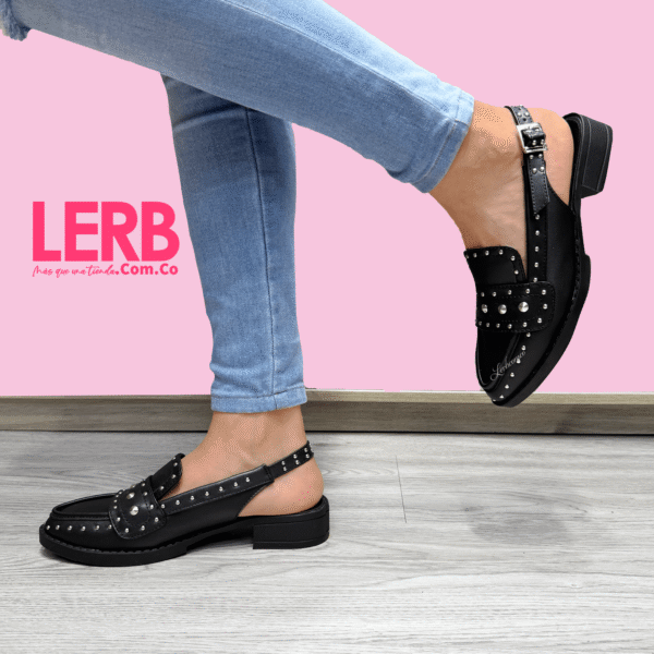 MOCASINES ARPE NEGRO MATE - Imagen 2