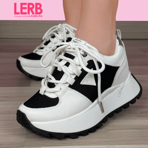 TENIS CAMPUS BLANCA X NEGRO