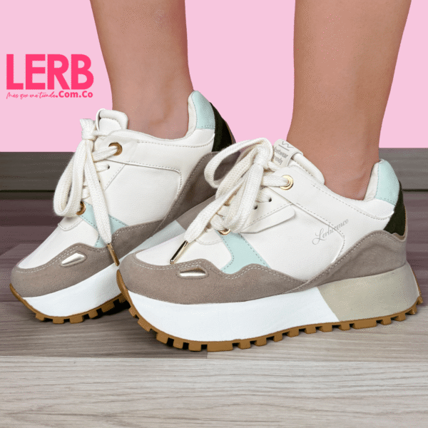 TENIS MENTA CREMA - Imagen 2