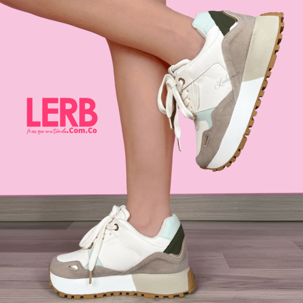 TENIS MENTA CREMA - Imagen 3