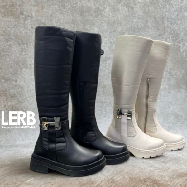 BOTAS VALEN BLANCO Y NEGRO