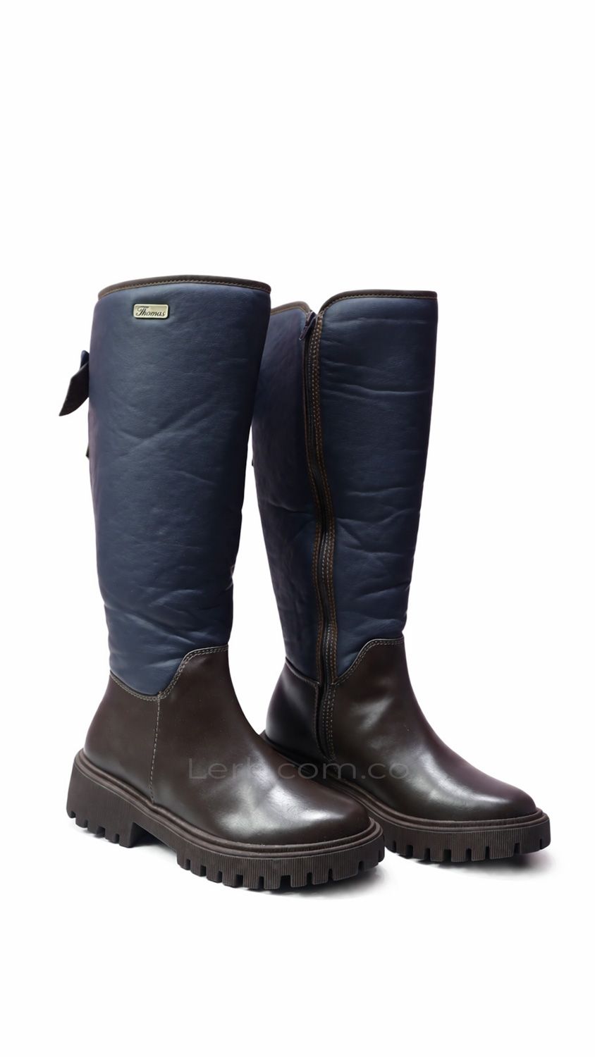 BOTAS RANGEL AZUL CON CAFE