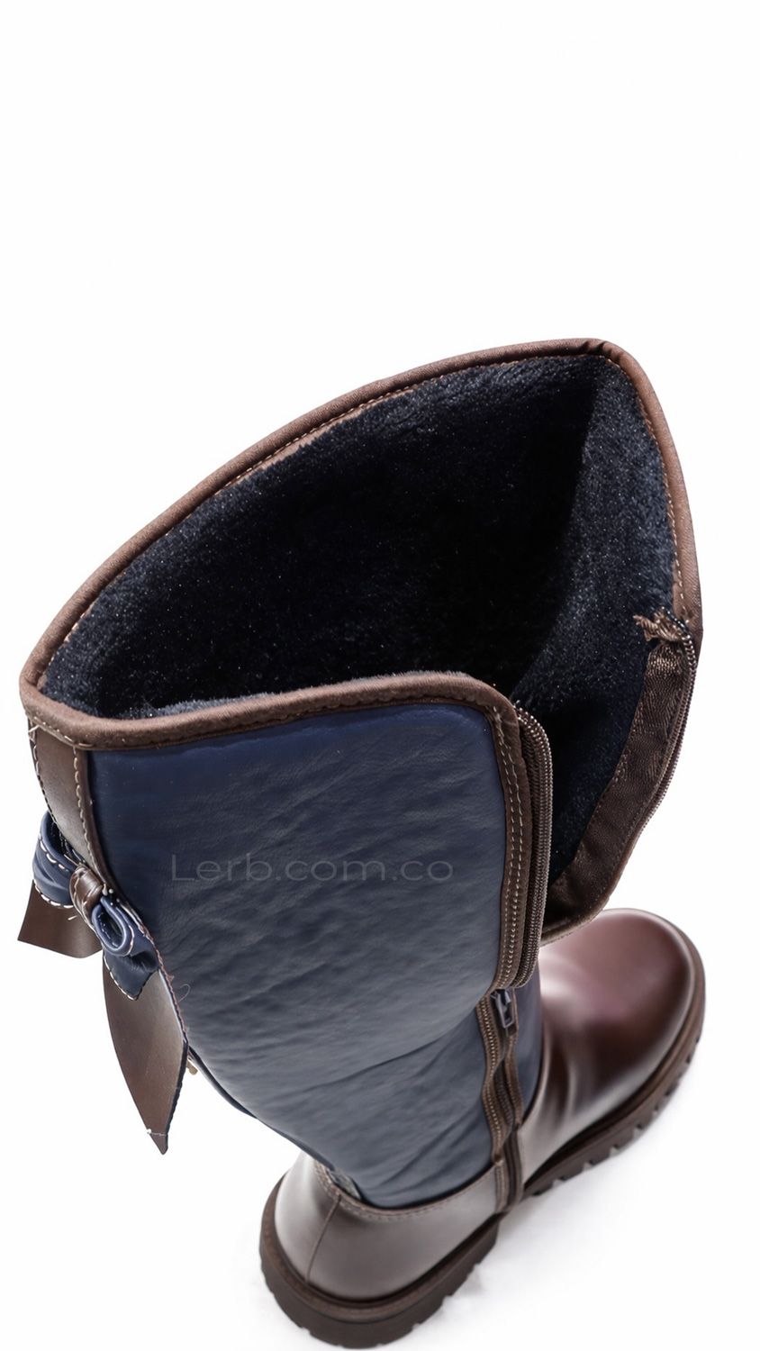 BOTAS RANGEL AZUL CON CAFE - Imagen 3