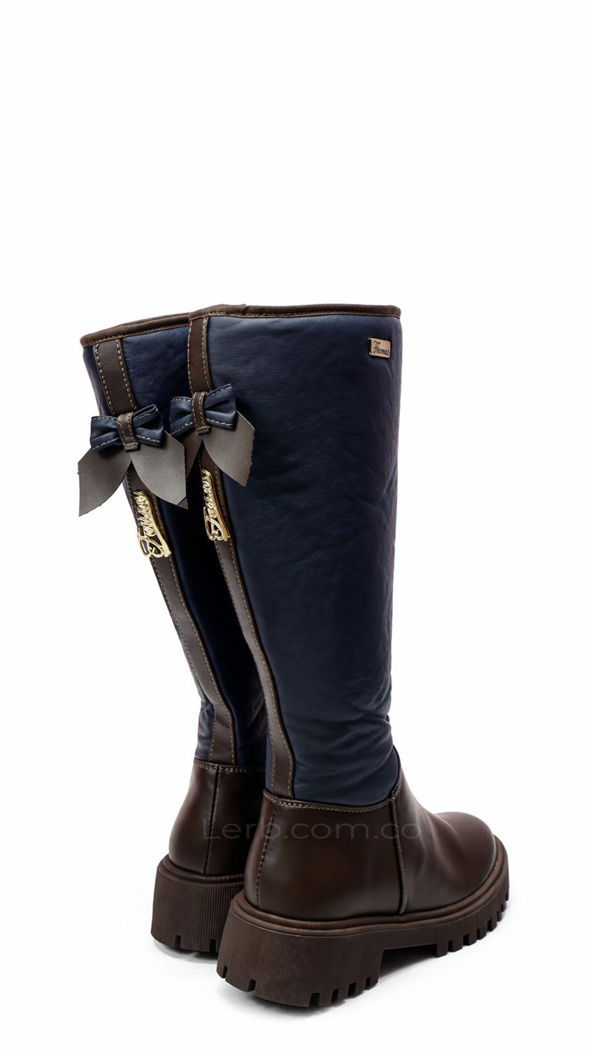 BOTAS RANGEL AZUL CON CAFE - Imagen 2