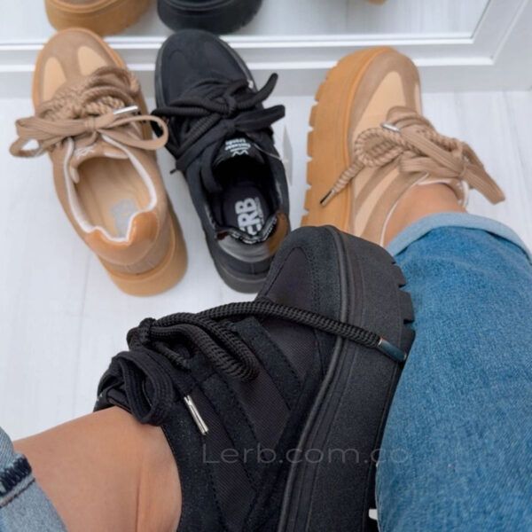 TENIS ESSENCE AMARETTO Y NEGRO