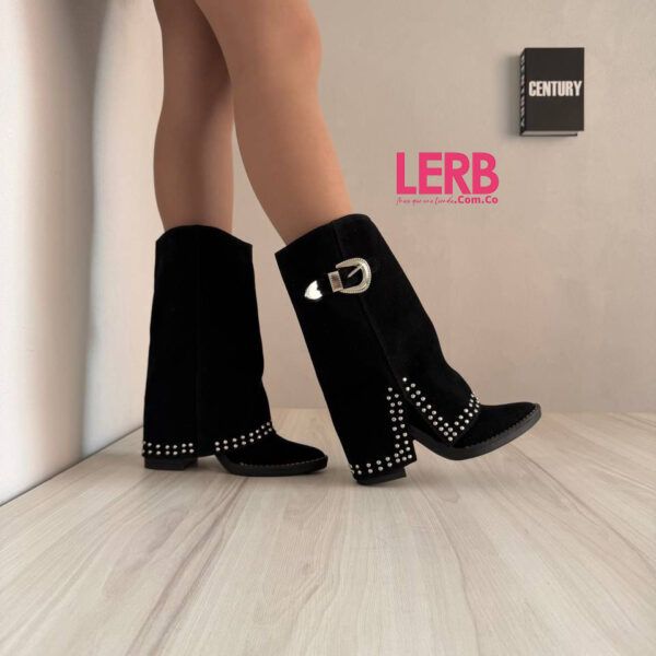 BOTIN TEXANO NEGRO Y CAFE